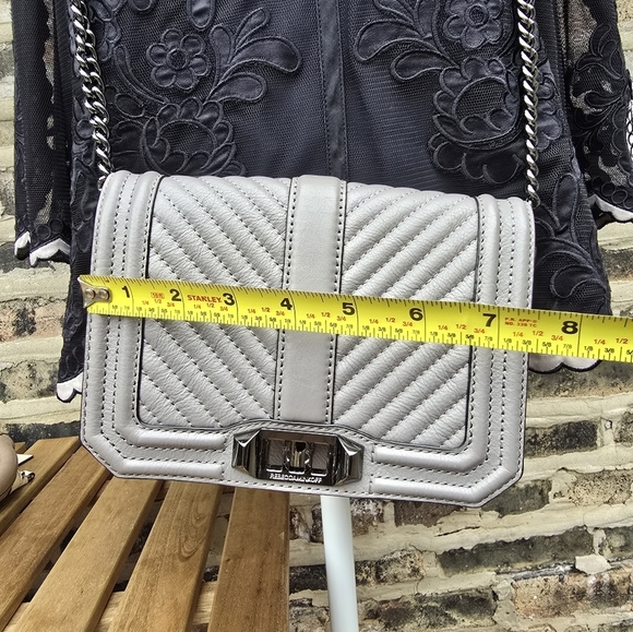 Rebecca Minkoff Light Gray Quilted Crossbody - Picture 3 of 5